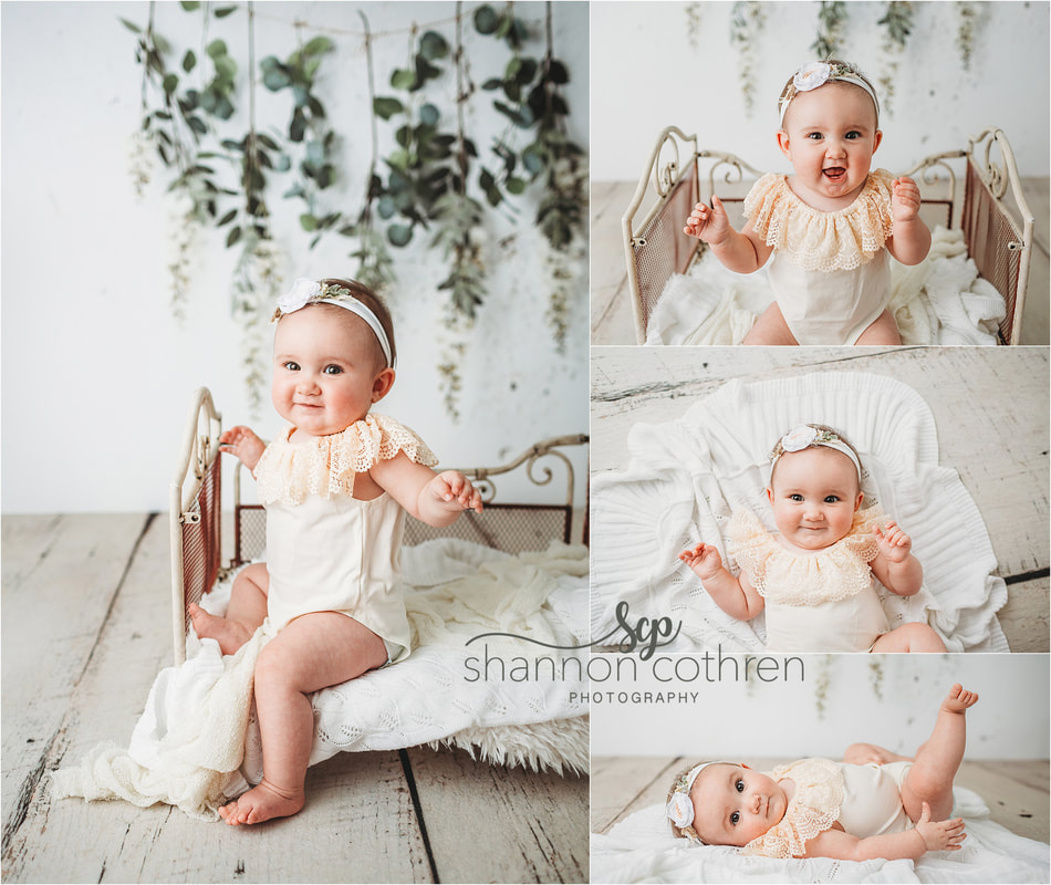 6 month session, sitter session, Studio photos