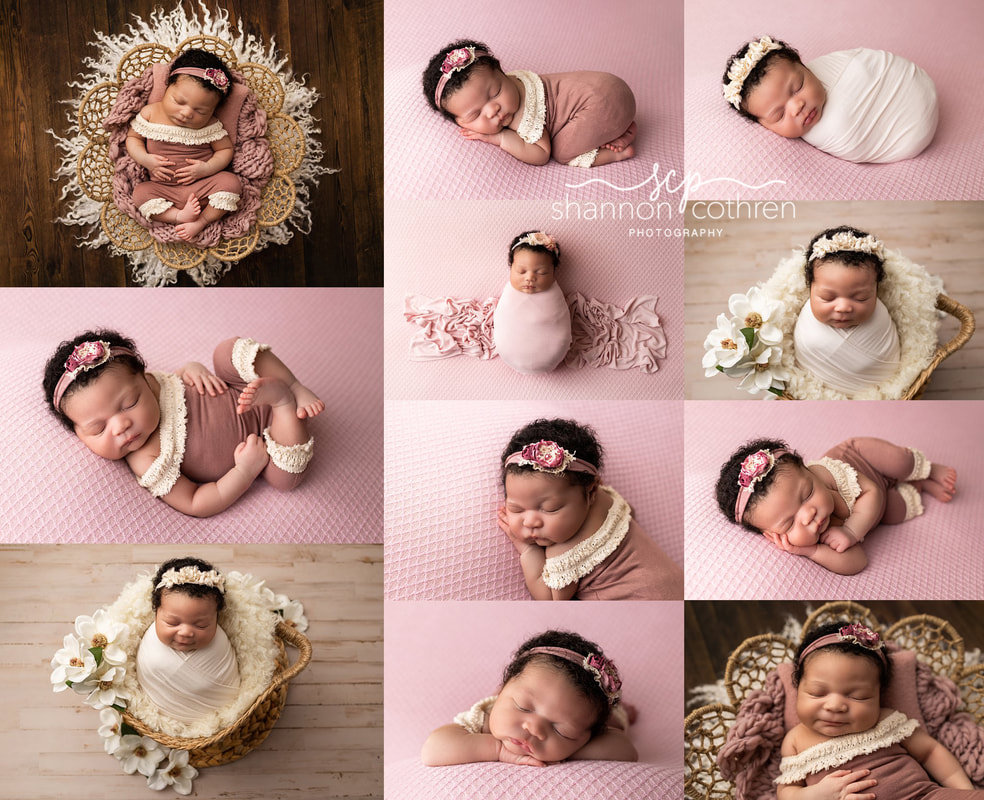 newborn girl photos, pretty in pink, lawton Oklahoma newborn photographer, baby girl