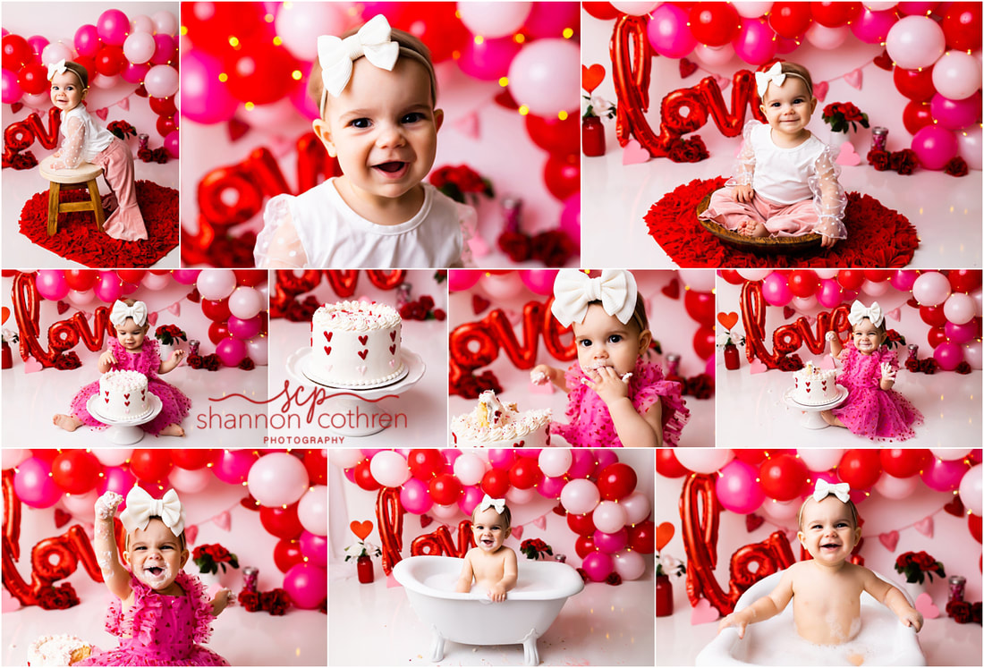 Love Cake Smash, Heart Cake Smash, Valentines Day Cake Smash, balloon garland cake smash